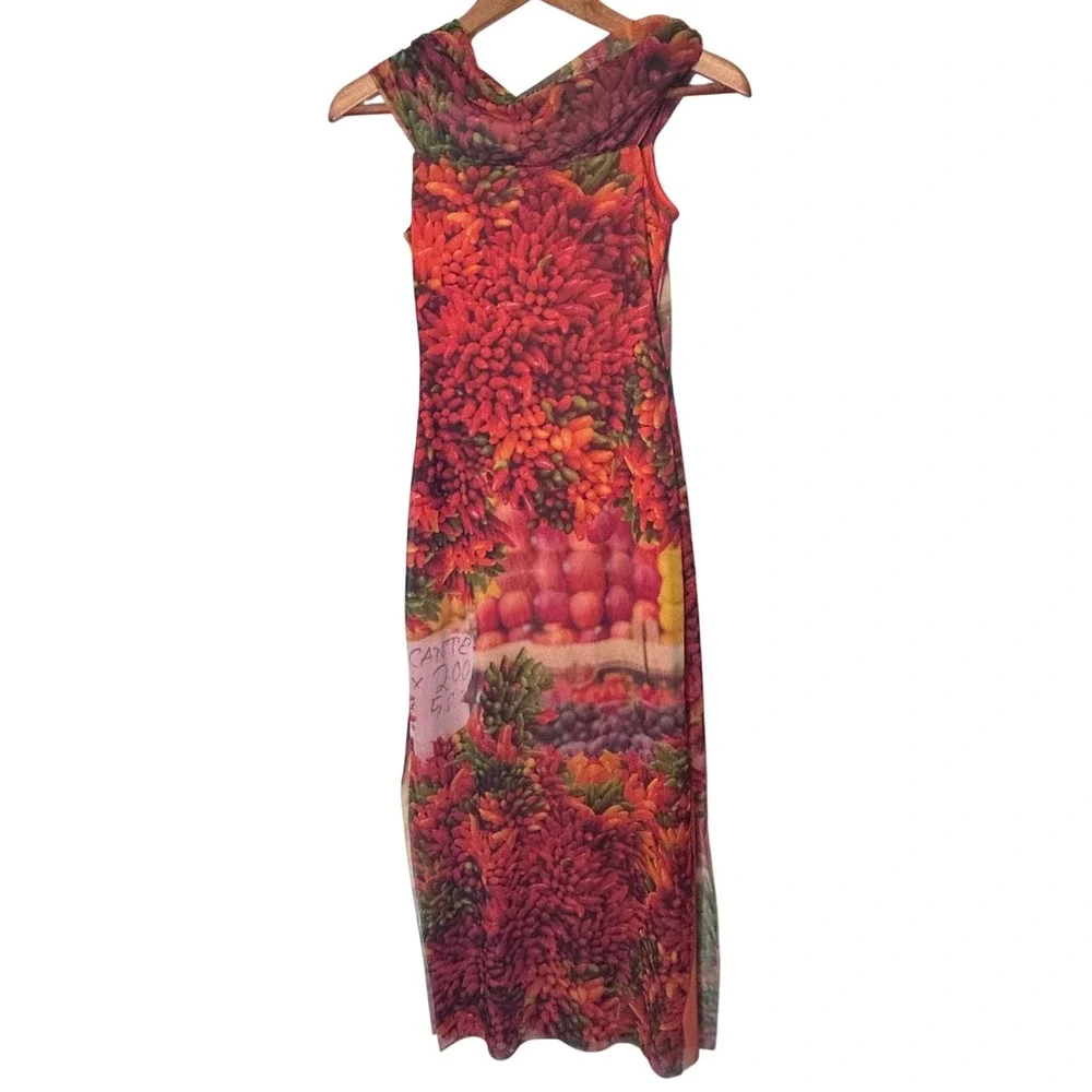Zara Off the Shoulder Picante Chili Maxi Dress Lined‎ Women's Size Small NWT